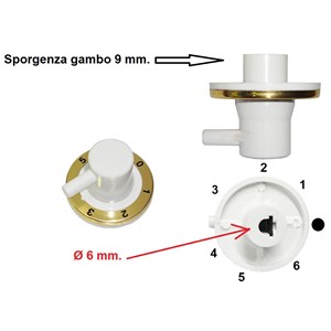 Manopole per cucine,forni e piani cottura 4055130241 ELECTROLUX-REX